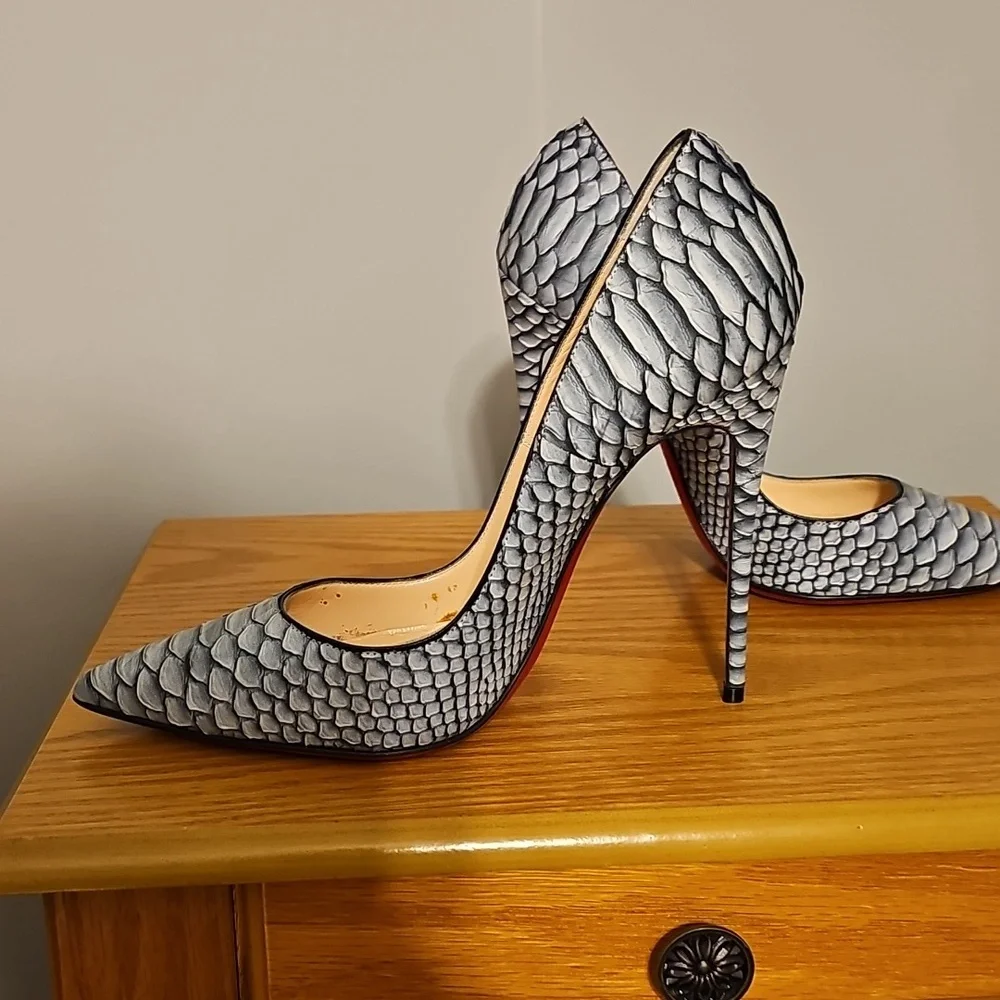 Christian Louboutin Python Froze So Kate Heels Brand New - Picture 6 of 11
